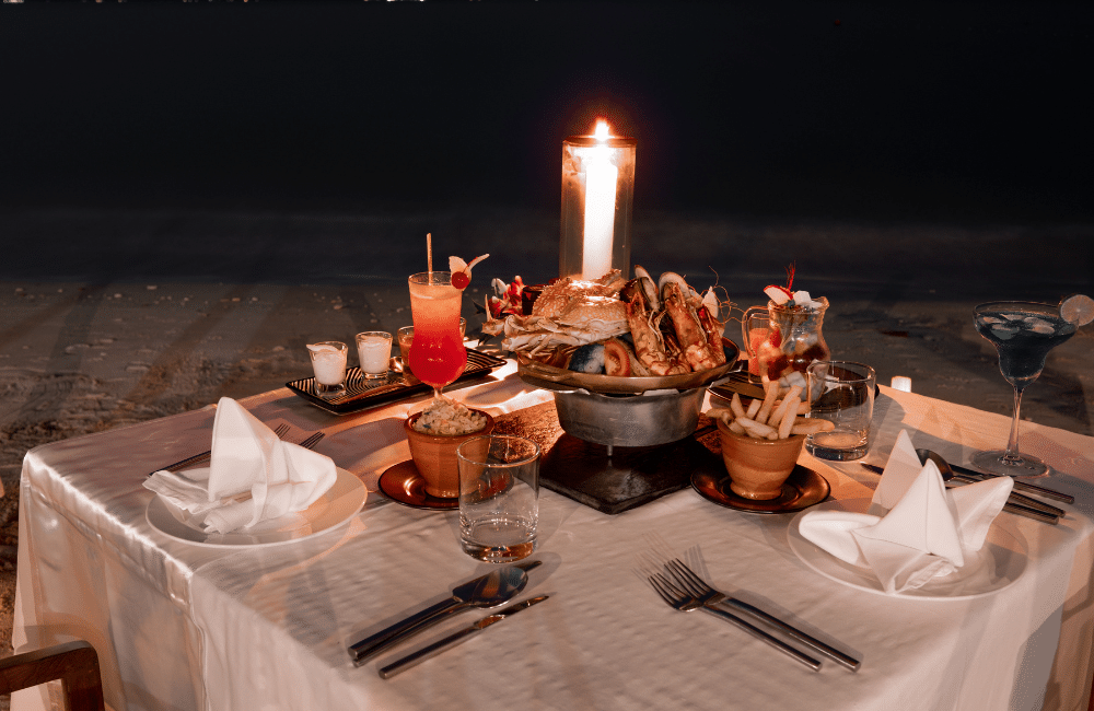 Seafood beach dining in Samui, Thailand