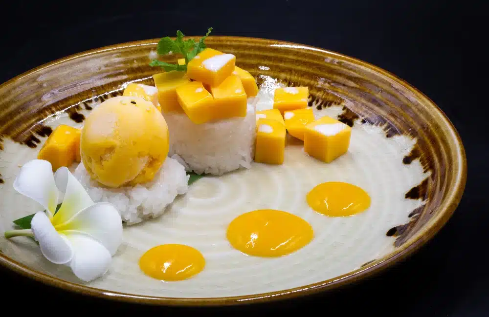 Dessert - Mango Sticky Rice with Ice Cream